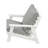 HIPS All-Weather Outdoor Single Sofa With Cushion, White/Grey