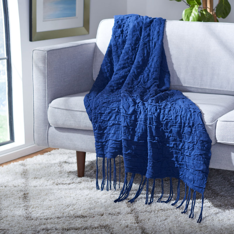 Plain Weave / Muslin Throw Blanket, Indigo