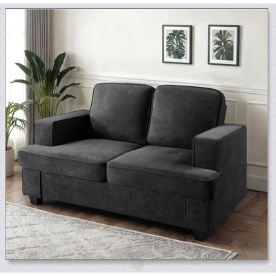 Modern Velvet Loveseat With Deep Seating, High-Density Foam, And Loose Back Cushions For Ultimate Comfort And Style