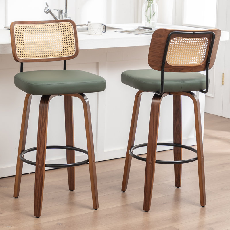 Swivel Bar Stool, Green, Bar Stool (78cm Seat Height)