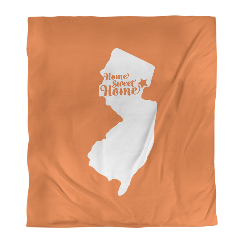 Housse de couette newark doux, Housse de couette simple TG, Orange, Microfibre