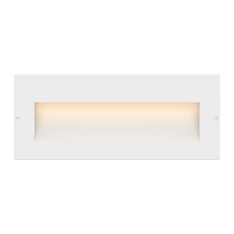 Taper Low Voltage Integrated LED Deck Light, Satin White, 3.25" H x 8" W x 1" D