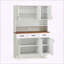 Armoire de rangement spacieuse avec 6 portes, 3 tiroirs et comptoir