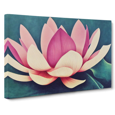 Mind Blowing Lotus Flower - Wrapped Canvas