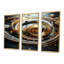 Or sphère dansante - ensemble de décorations murales spirales abstraites-209859489-209859474