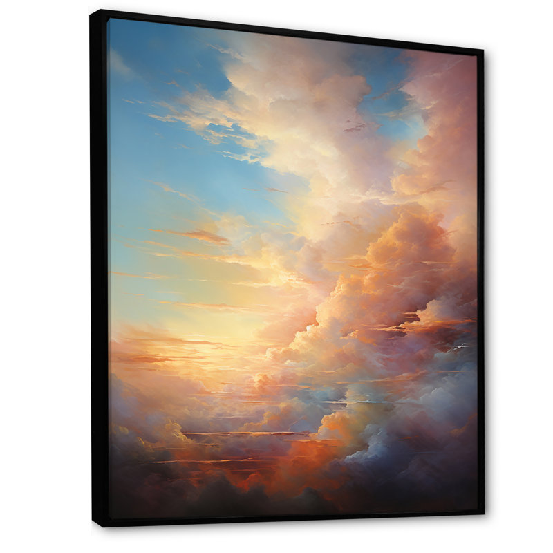 «Ithaman Sunset Celestial Symphony» - impression, Cadre flottant noir, H 32 po x l 16 po x P 1 po