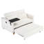 Confortable convertible en velours côtelé beige avec plateau de table mobile et, améliorant votre confort et votre table, pour travailler-1744974254