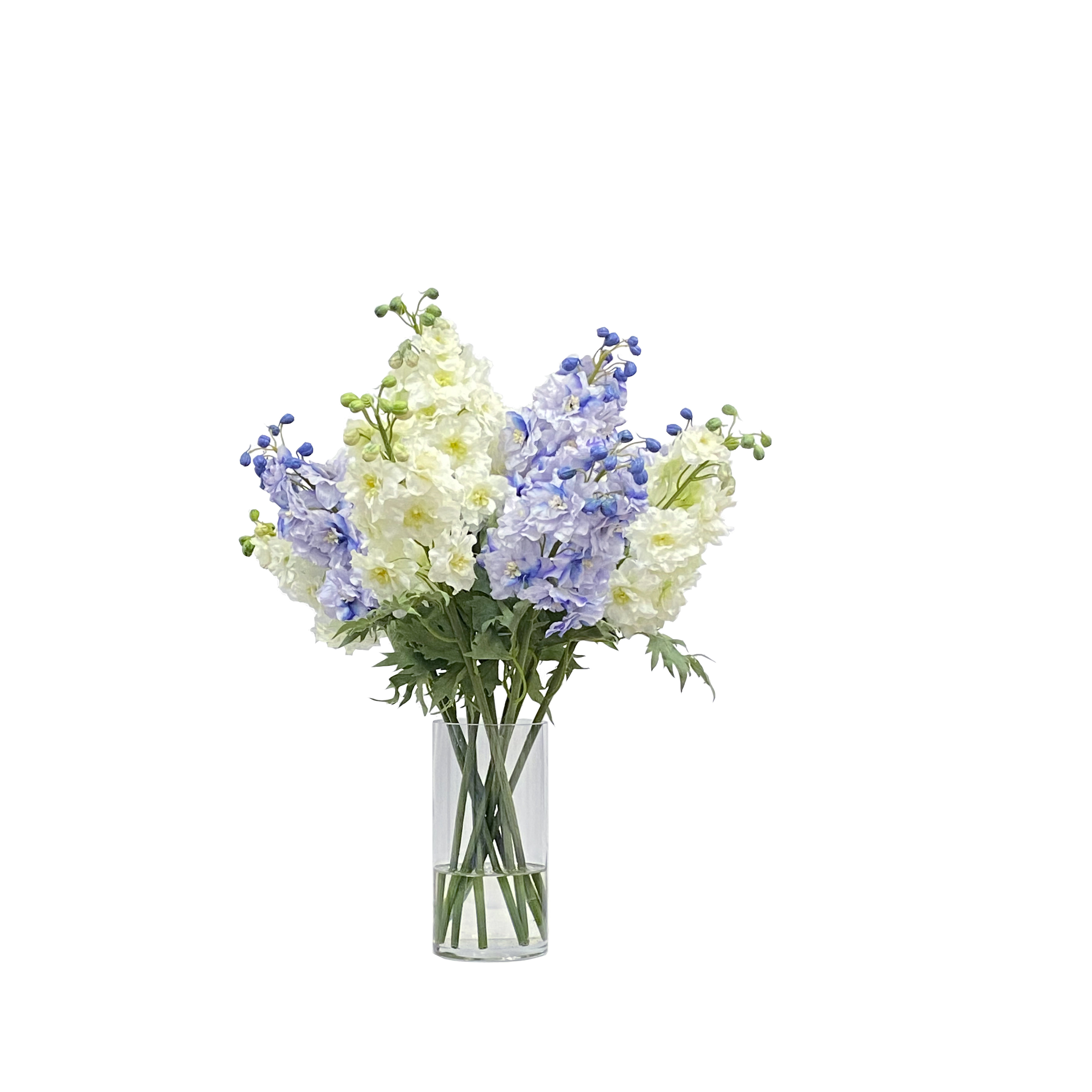 Winward Silks Delphinium Centerpiece in Vase Perigold