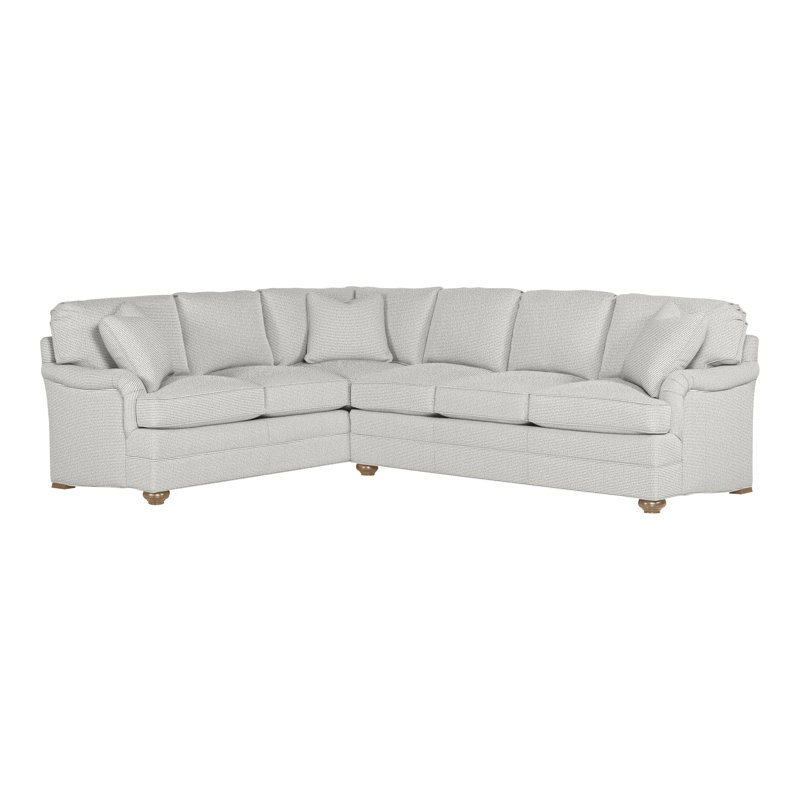 American Bungalow 2-Piece East Lake L- Sectional, Callaloo Cotton, Hampton