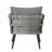 Rustic Aluminum Framed Club Chair for Outdoor Relaxation