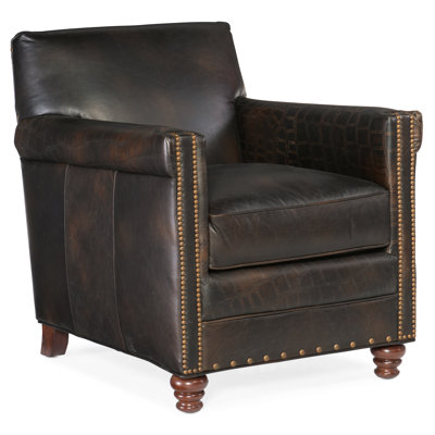 CC 29.5" Wide Genuine Leather Top Grain Leather Club Chair