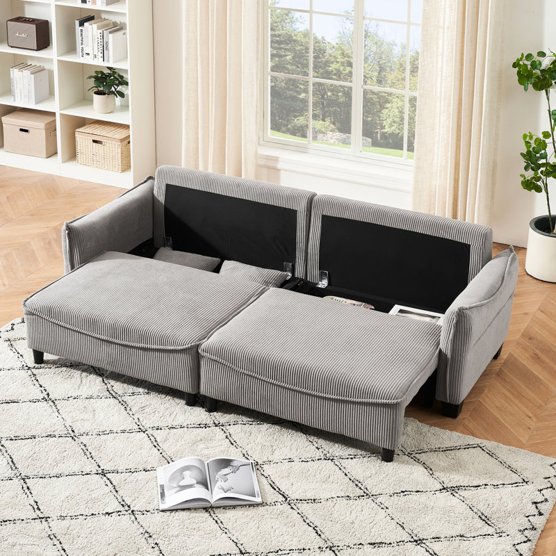 Corduroy With Construction - Lasting Quality Versatile 3 Easy To Clean & Stylish, Gray