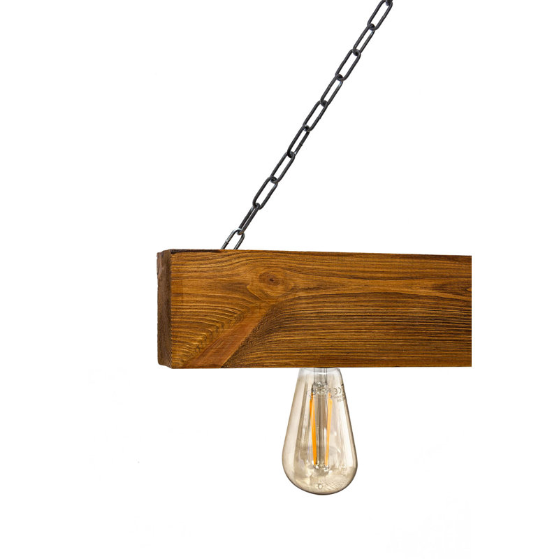 Kepler 3 - Light Kitchen Island Pendant, Rustic Satin Oak