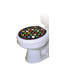 Décalcomanie de siège de toilette Halloween à pois noirs - couvercles de toilette en vinyle-4321805