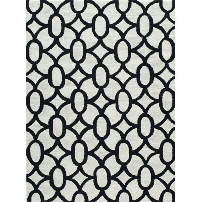 Quitman Hand Hooked Geometric Indoor Rug