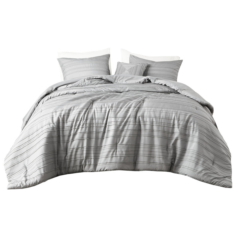 Édredon pour lit simple / simple TG gris 3 pièces
