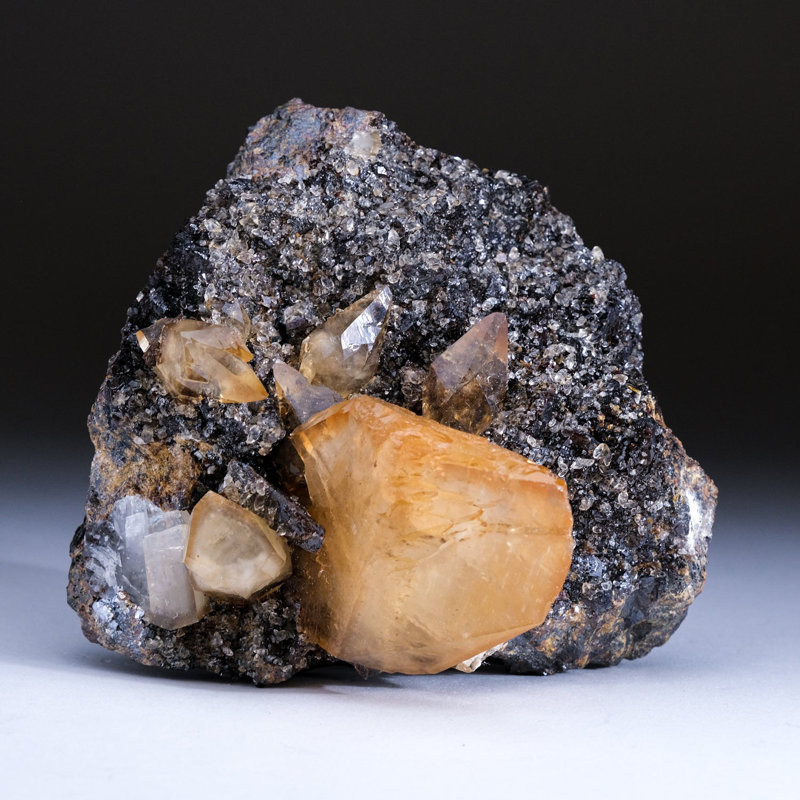Golden Calcite With Sphalerite Crystal From Elmwood Mine, Tennessee (4 Lbs)