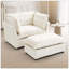 Canapé confortable de 45,2 po avec repose-pieds mobile