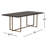 Grigg Metal Base Dining Table - Brown