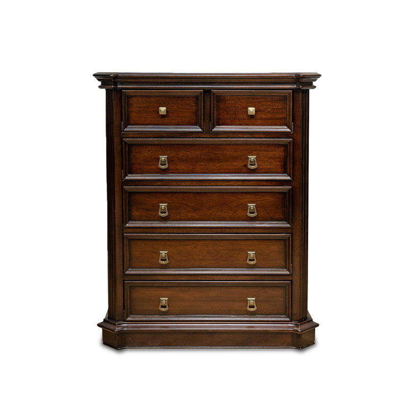 Armoire d'appoint en bois massif brun noisette
