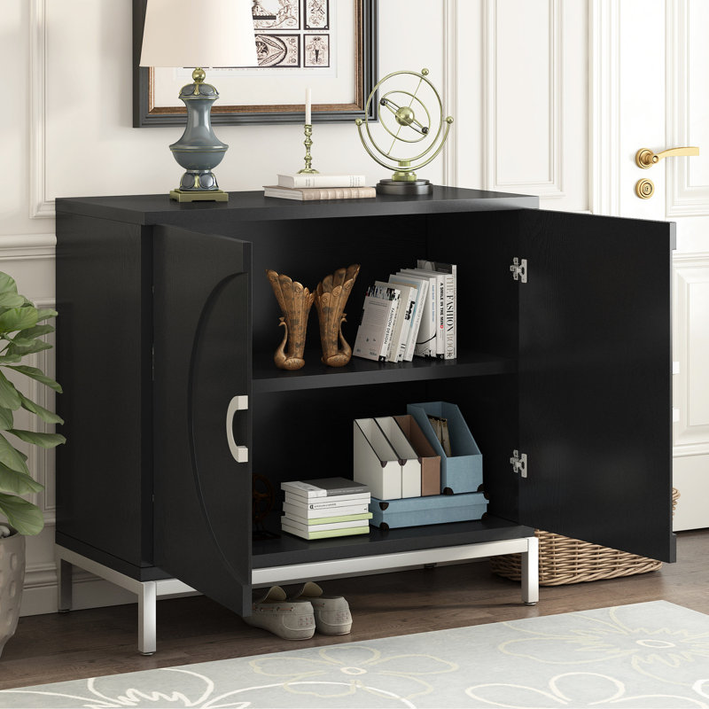 Armoire de chambre à coucher avec tiroirs - noir, placage en bois massif, grain de buffet de salle à manger réglable, construction