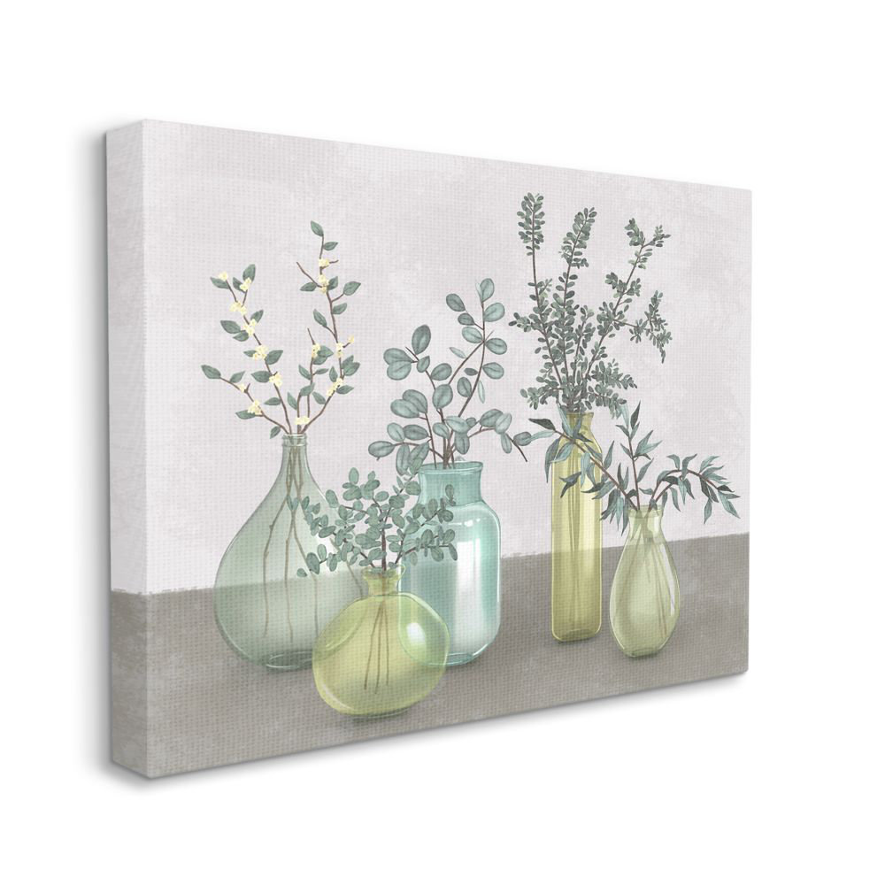 " Plants In Vases Neutral Gray Design " by Ziwei Li August Grove® 