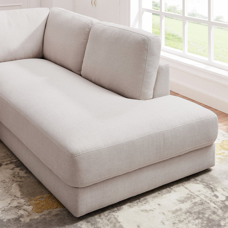 Canapé modulaire confortable Glander, Crème ; lin