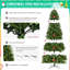 Arbre de Noël artificiel, arbre de Noël complet avec support en métal et structure à charnières-1064707322-1064707327