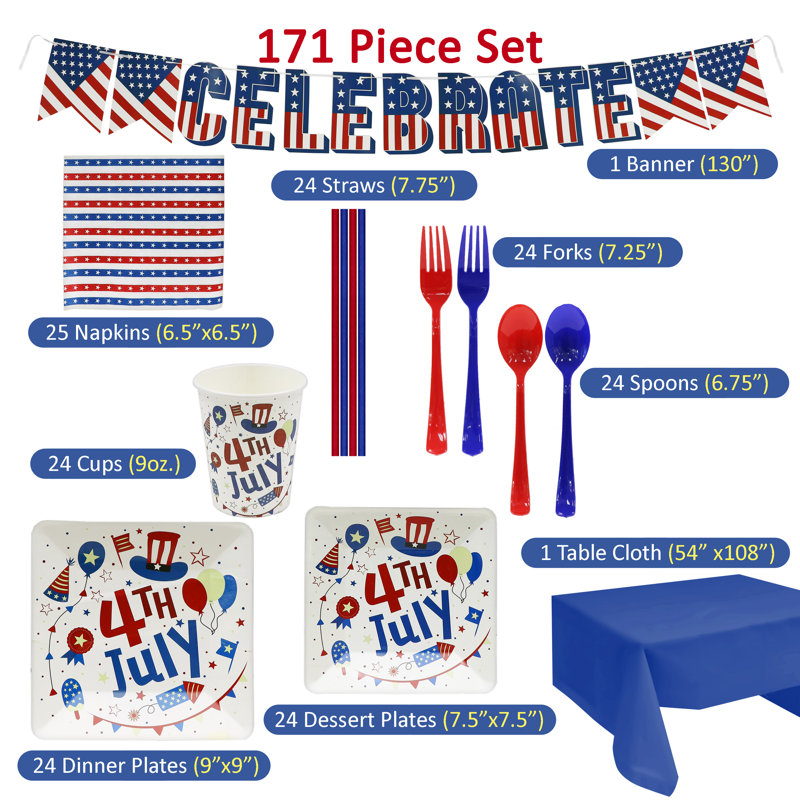 Ensemble d'accessoires de fête du 4 juillet