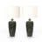 Eclipse, 31" Green and Black Tones Glass Table Lamp (Set of 2)