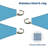 Blue 12x12x12 FT Triangle Sun Sail – UV-Blocking Shade Cloth Canopy for Backyard, Deck, or Garden-126816681