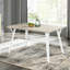 Table rectangulaire et ensemble de 6 chaises pour 7 chaises - bois naturel blanc avec sièges avant-gardistes
