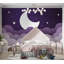Papier peint pour enfants, lune abstraite mauve-1099790559