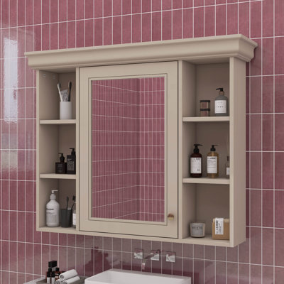 Armoire murale de salle de bain 35 po x 28 po avec porte miroir