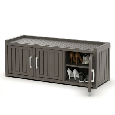 47" 3-Door Shoe Storage Cabinet
