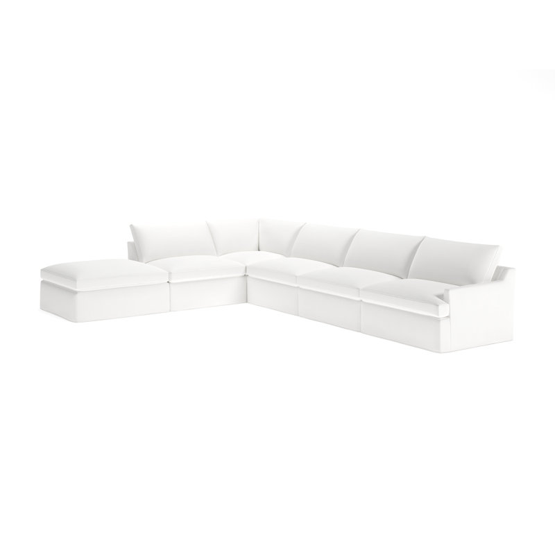 Wrenley 6-Piece Modular Sectional, Bayou Off White Canvas, Left Hand Facing