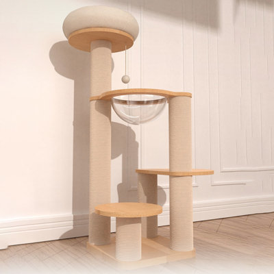 4-Tiers Cat Tree with Cat Condons,Perch,Scratching Posts