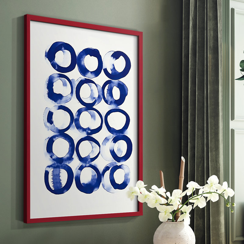 Abstrait, reproduction encadrée, prêt à accrocher, H 10 po x l 8 po, Rouge