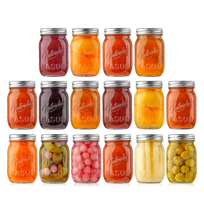 Agripina Glass Jar - Set of 16