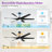 Nausica 65" Large Indoor/ Covered Outdoor Ceiling Fans with 3 Color Temperature Led Lights and Remote, Quiet Reversible DC Motor, 6 Speeds, 6 Blades, 7''/12'' Downrods-93581411