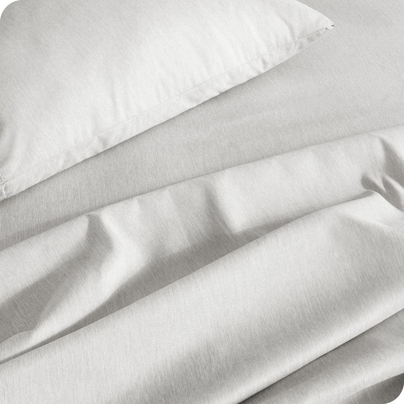 Bare Home Ultra-Soft Microfiber Sheet Set, Twin XL Sheet Set + 1 Fitted Sheet + 1 Pillowcase, Heathered Pewter