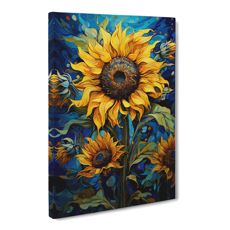 Sunflower Expressionism - No Frame Print, 50cm H x 35cm W x 3cm D