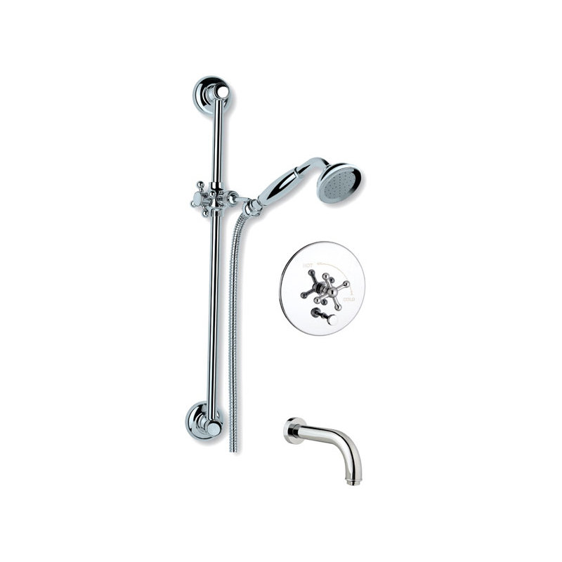 Thermostatic Complete Shower System, Polished Nickel