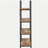 Antique Nutmeg and Black 4-shelf Bookcase-1935749559