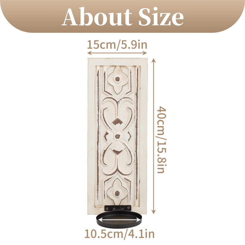 2 Piece Wood Wall Bath Sconce Set, White