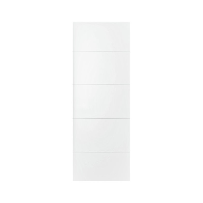 Optima 79.375'' Solid + Manufactured Wood Flush without Installation Hardware Kit Slab Door, 29.75" x 79.375"