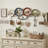 Vintage Wall Mounted Plate Rack, Black Metal Tea Cup and Mug Display Shelf with Hanging Hooks