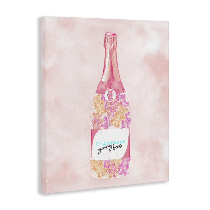 Art mural sur toile bonbon rempli de champagne par Ziwei Li, H 48 po x l 36 po