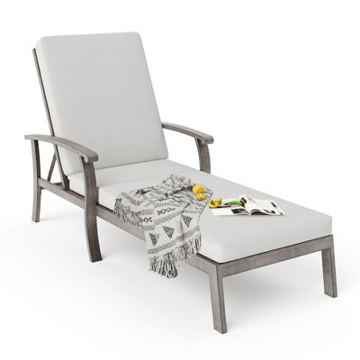 Marjolein 62.2" Long Reclining Single Chaise with Cushions