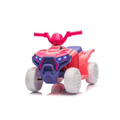 Ride On ATV, 6V Mini Off-Road Battery Powered Motorized Quad For , Anti-Slip Wheels, RWD 4-Wheeler Electric Ride On Toy Car For Toddlers 3-5
